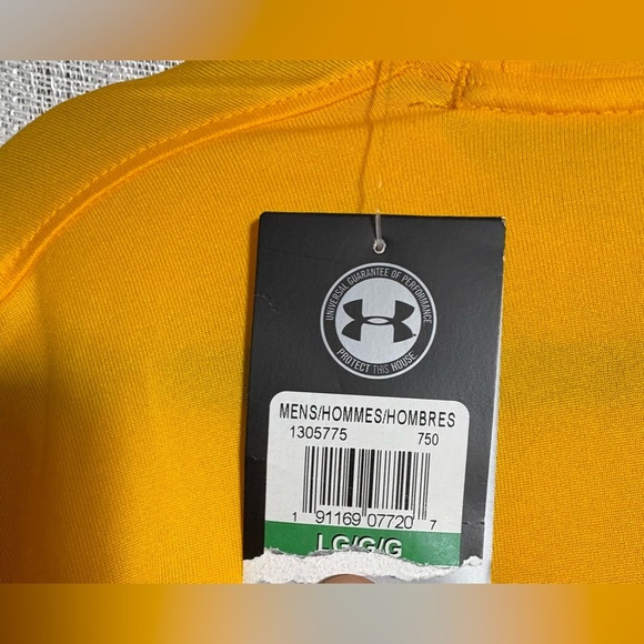 Under Armour Men's Yellow Short Sleeve Tee - Picture 4 of 4